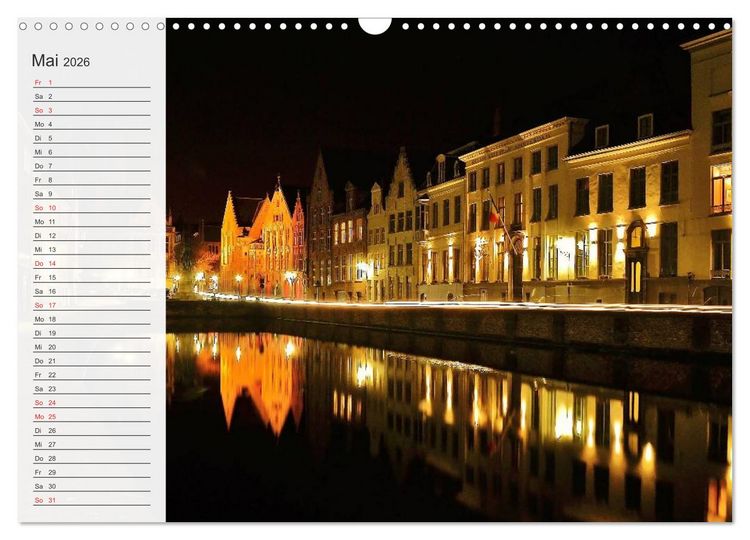 Produktbild: Belgien entdecken - Br&uuml;gge und Leuven (Wandkalender 2026 DIN A3 quer), CALVENDO Monatskalender