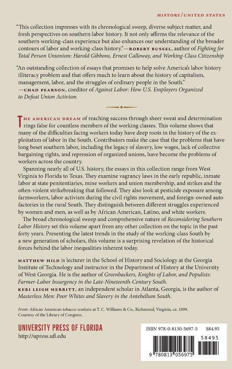 Produktbild: Reconsidering Southern Labor History