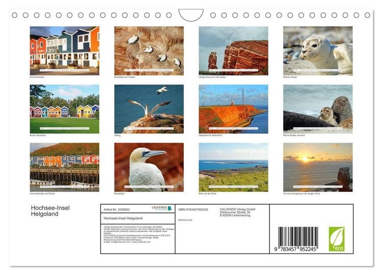 Produktbild: Hochsee-Insel Helgoland (Wandkalender 2026 DIN A4 quer), CALVENDO Monatskalender