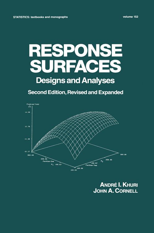 Produktbild: Response Surfaces: Designs and Analyses
