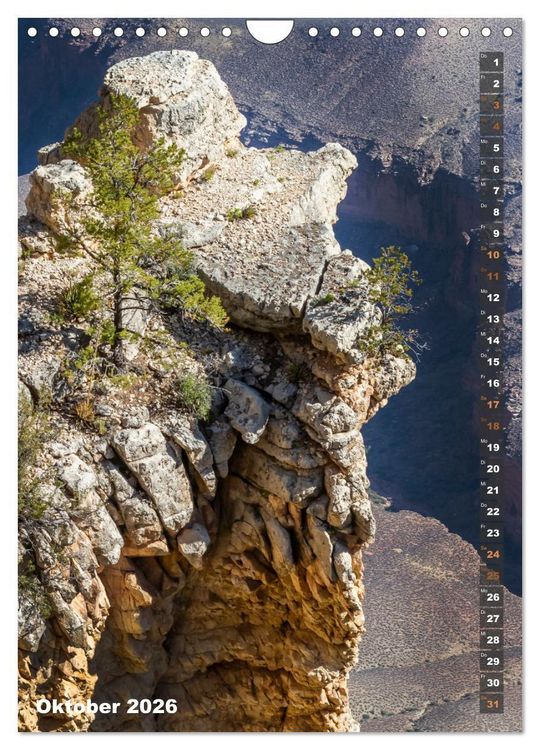 Produktbild: GRAND CANYON Imposante Aussichten (Wandkalender 2026 DIN A4 hoch), CALVENDO Monatskalender