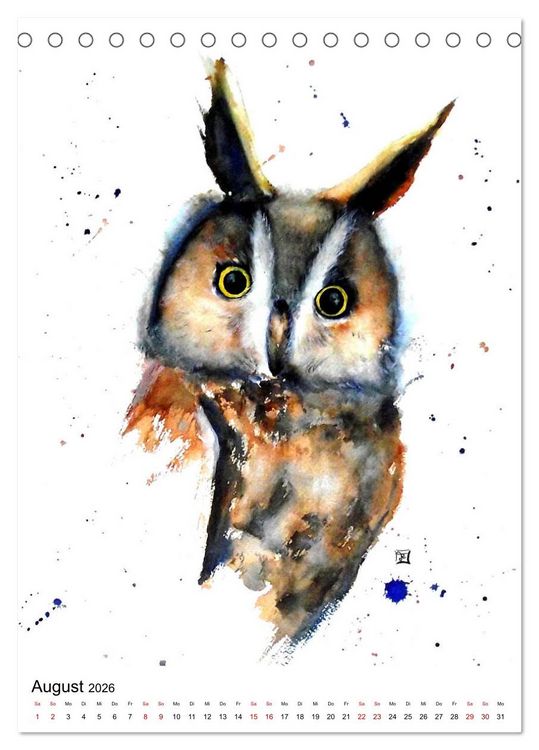 Produktbild: Tiere in Aquarell 2026 - von Ruth Trinczek (Tischkalender 2026 DIN A5 hoch), CALVENDO Monatskalender