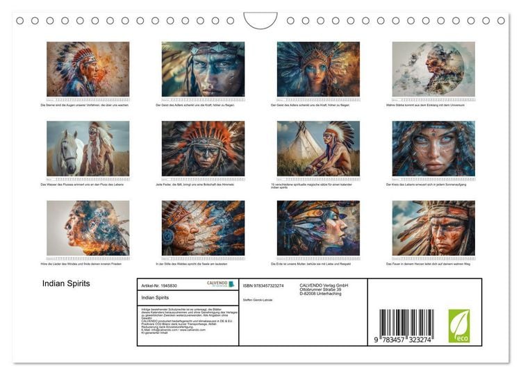 Produktbild: Indian Spirits (Wandkalender 2026 DIN A4 quer), CALVENDO Monatskalender
