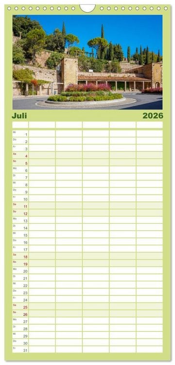Produktbild: Familienplaner 2026 - Montserrat Wanderung mit 5 Spalten (Wandkalender, 21 x 45 cm) CALVENDO
