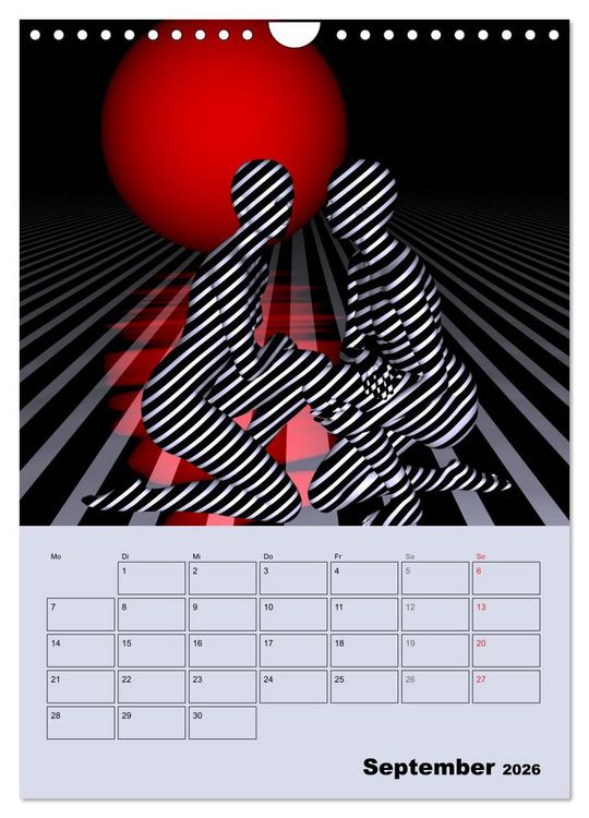 Produktbild: OpArt und mehr (Wandkalender 2026 DIN A4 hoch), CALVENDO Monatskalender