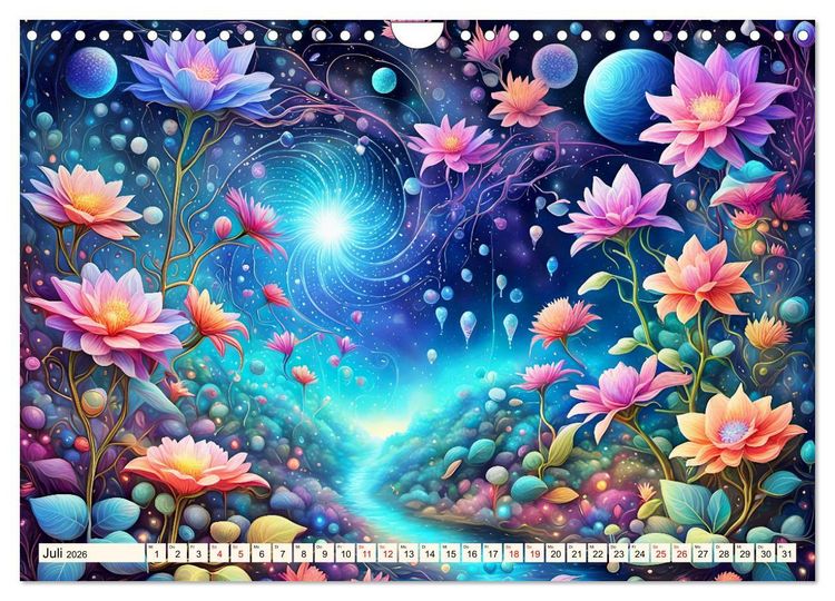 Produktbild: Zauberhafte farbenfrohe Bl&uuml;tenwelt (Wandkalender 2026 DIN A4 quer), CALVENDO Monatskalender