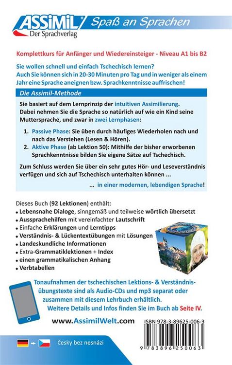 Produktbild: ASSiMiL Tschechisch ohne M&uuml;he Lehrbuch - Niveau A1-B2