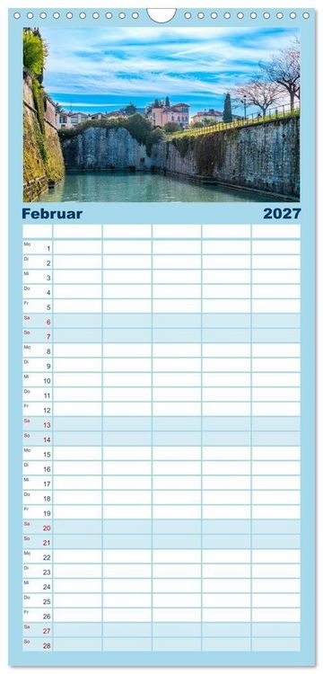 Produktbild: Familienplaner 2027 - Traumziel am Gardasee. Peschiera del Garda mit 5 Spalten (Wandkalender, 21 x 45 cm) CALVENDO