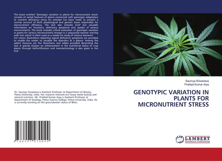 Produktbild: Genotypic Variation in Plants For Micronutrient Stress