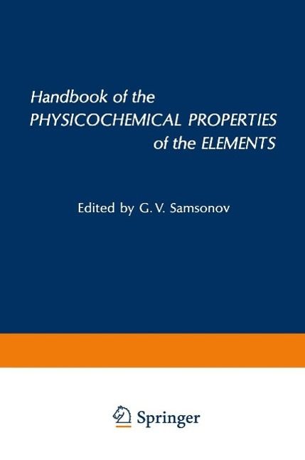Produktbild: Handbook of the Physicochemical Properties of the Elements