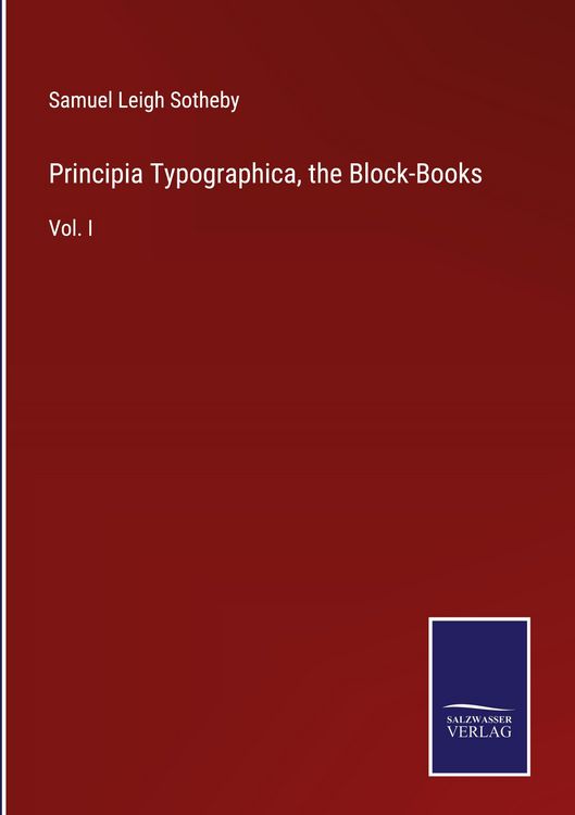 Produktbild: Principia Typographica, the Block-Books