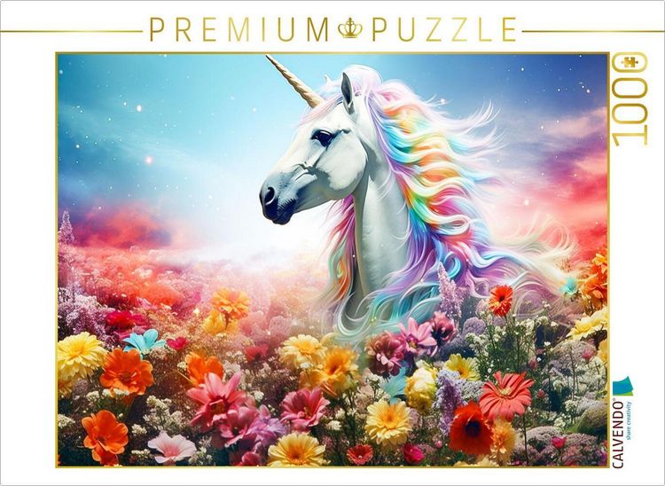 Produktbild: CALVENDO Puzzle Ein Motiv aus dem Kalender Einhorn und coole Spr&uuml;che | 1000 Teile Lege-Gr&ouml;&szlig;e 64x48cm Foto-Puzzle f&uuml;r gl&uuml;ckliche Stunden