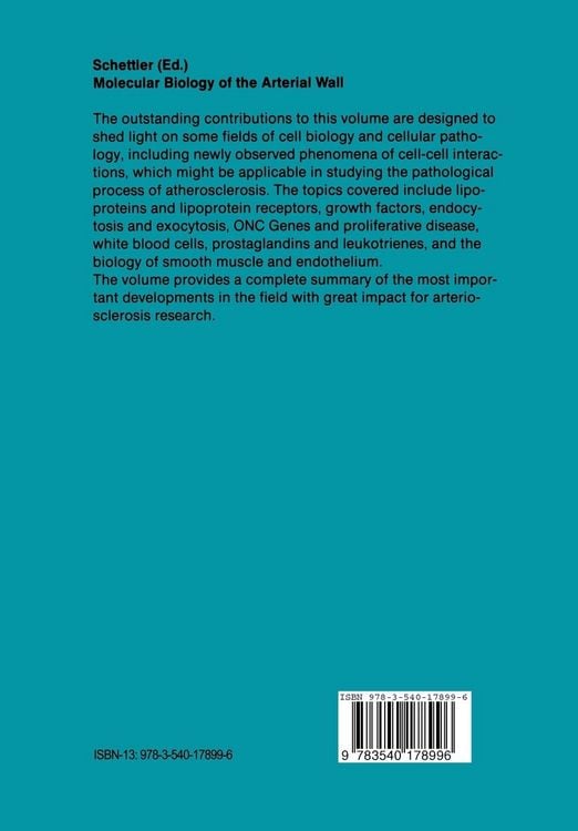 Produktbild: Molecular Biology of the Arterial Wall