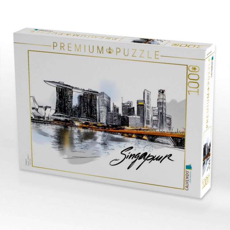 CALVENDO Puzzle "Singapur" – 1000 Teile, Premium-Qualität, 64x48 Cm Legemaß, Ideal Für Puzzle-Fans