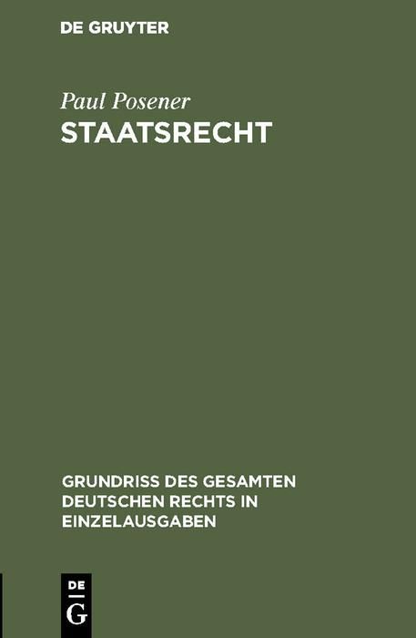 Produktbild: Staatsrecht
