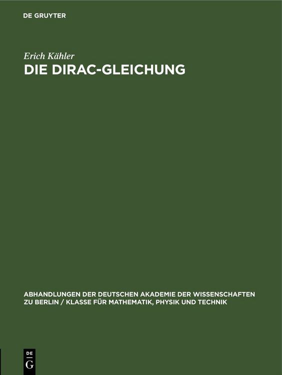 Produktbild: Die Dirac-Gleichung