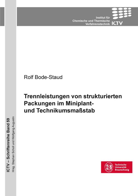 Produktbild: Trennleistungen von strukturierten Packungen im Miniplant- und Technikumsma&szlig;stab