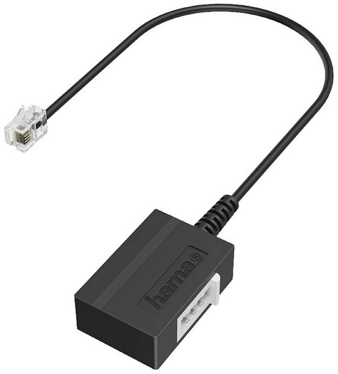 Produktbild: Hama Telefon (analog) Anschlusskabel [1x RJ11-Stecker 6p4c - 1x TAE-F-Buchse] 0.2 m Schwarz
