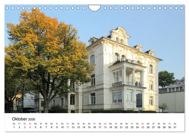 Produktbild: Wiesbaden - Stadt der Villen (Wandkalender 2026 DIN A4 quer), CALVENDO Monatskalender