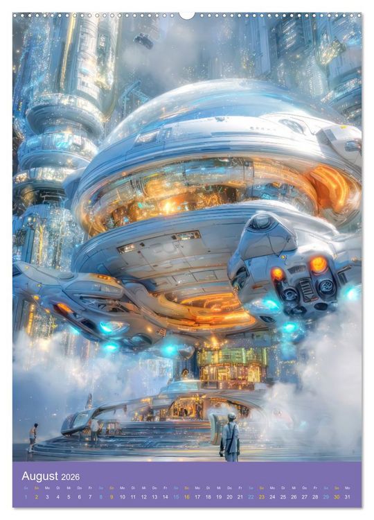 Produktbild: Fantasievoller Science-Fiction - Fantastische Welten (hochwertiger Premium Wandkalender 2026 DIN A2 hoch), Kunstdruck in Hochglanz
