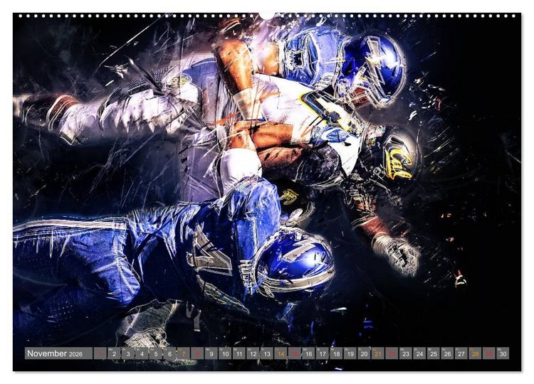 Produktbild: American Football - so cool (Wandkalender 2026 DIN A2 quer), CALVENDO Monatskalender
