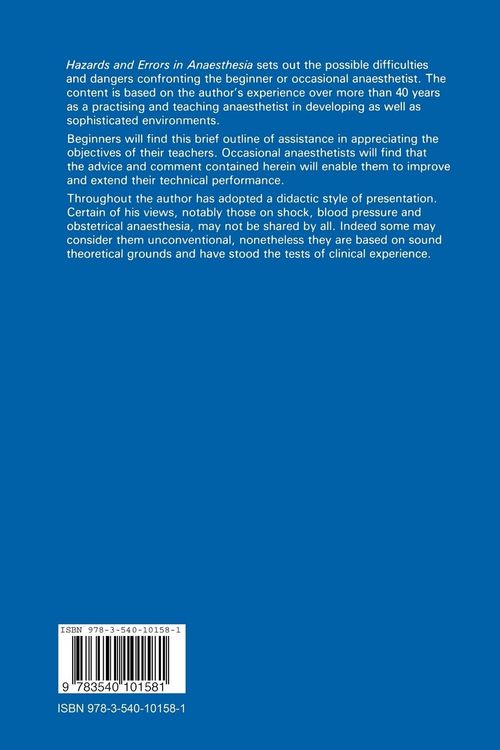 Produktbild: Hazards and Errors in Anaesthesia