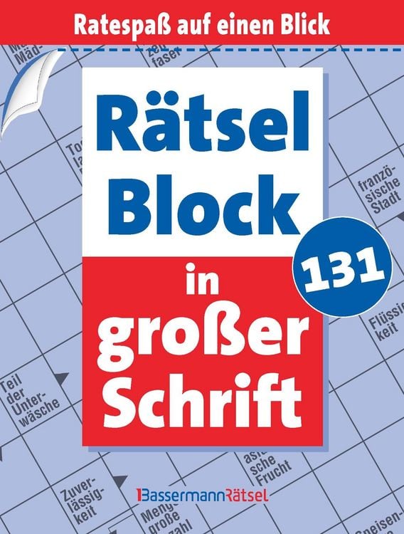 Produktbild: R&auml;tselblock in gro&szlig;er Schrift 131