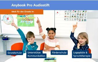 Produktbild: Anybook Pro &ndash; Klassensatz mit 4 Audiostiften und einer Jahreslizenz f&uuml;r Codes zum Drucken & Kopieren