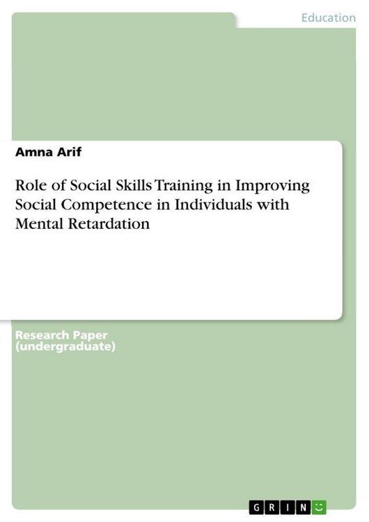 Produktbild: Role of Social Skills Training in Improving Social Competence in Individuals with Mental Retardation