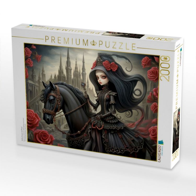 Produktbild: CALVENDO Puzzle Gothic Queen mit Pferd | 2000 Teile Lege-Gr&ouml;&szlig;e 90x67cm Foto-Puzzle f&uuml;r gl&uuml;ckliche Stunden