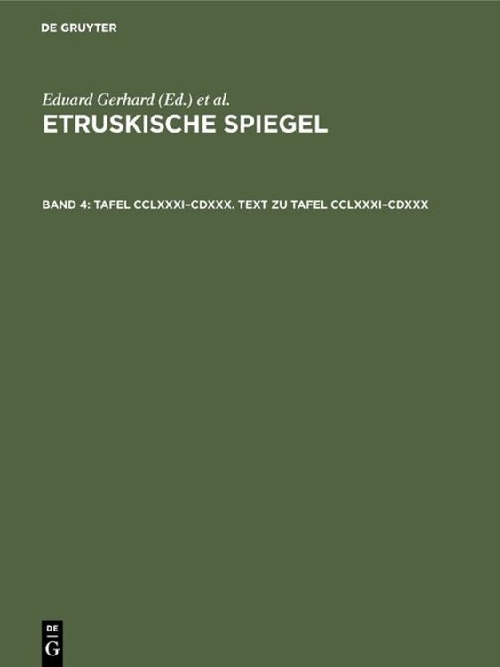 Produktbild: Tafel CCLXXXI&ndash;CDXXX. Text zu Tafel CCLXXXI&ndash;CDXXX