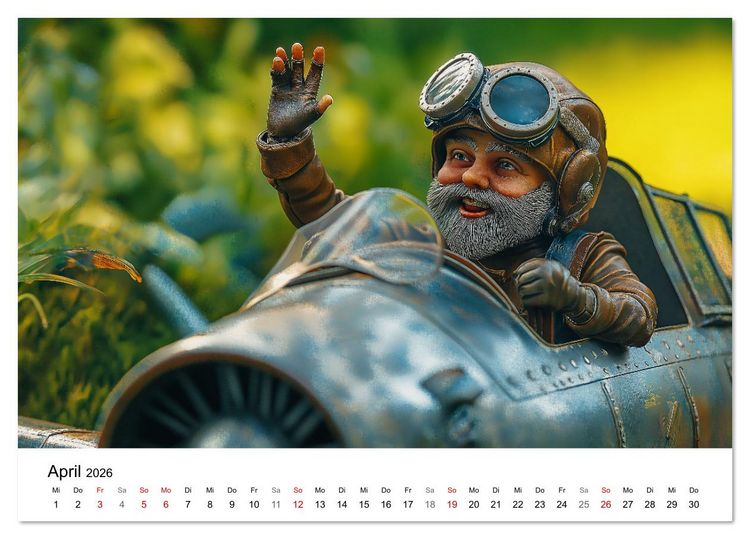 Produktbild: Berufe der Gartenzwerge (Tischkalender 2026 DIN A5 quer), CALVENDO Monatskalender