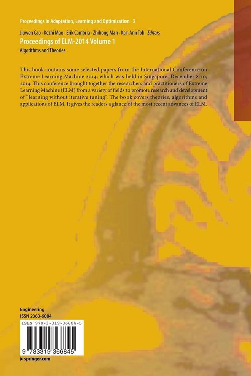 Produktbild: Proceedings of ELM-2014 Volume 1