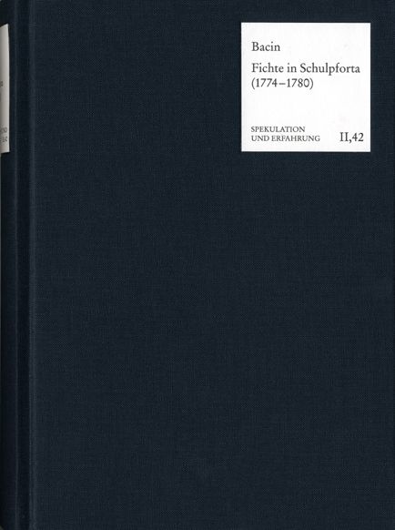 Produktbild: Fichte in Schulpforta (1774-1780)