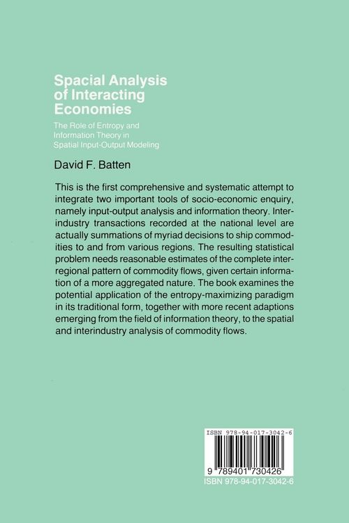 Produktbild: Spatial Analysis of Interacting Economies