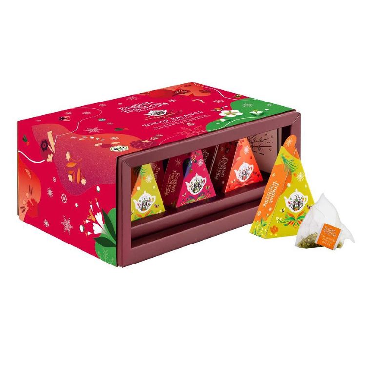Produktbild: BIO Teegeschenk Kollektion "Winter Balance", 3 Sorten, 12 kompostierbare Pyramiden-Beutel