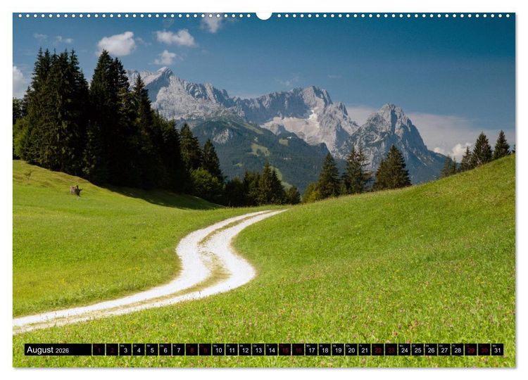 Produktbild: Werdenfelser Land (hochwertiger Premium Wandkalender 2026 DIN A2 quer), Kunstdruck in Hochglanz