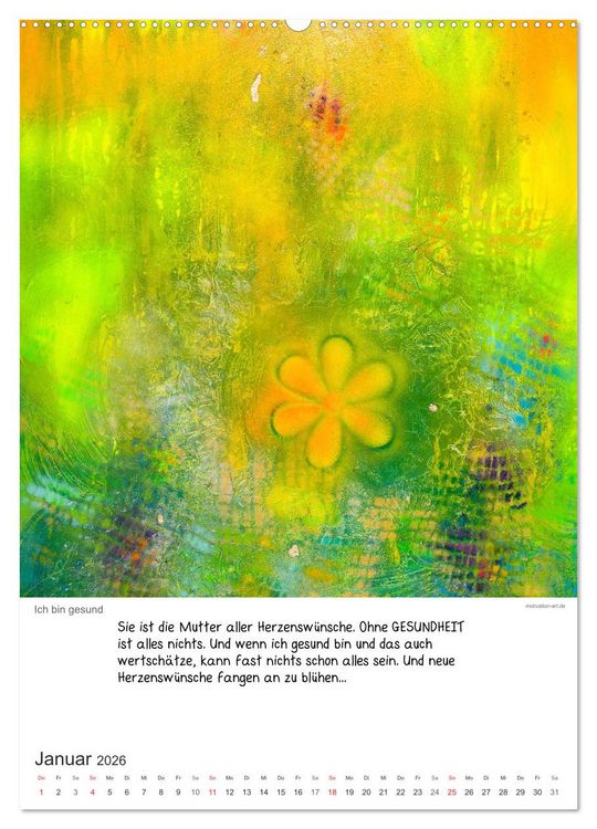 Produktbild: Motivation-Art 2026 (hochwertiger Premium Wandkalender 2026 DIN A2 hoch), Kunstdruck in Hochglanz
