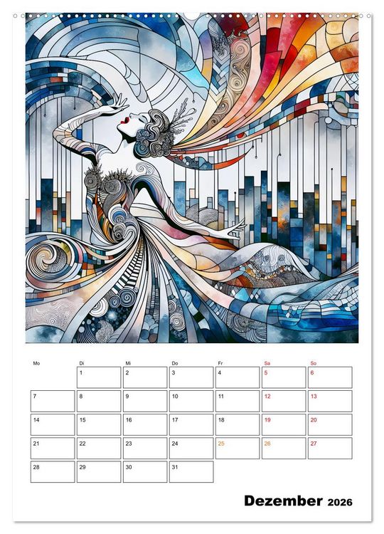 Produktbild: Taktvoll &ndash; Rhythmische Eleganz (Wandkalender 2026 DIN A2 hoch), CALVENDO Monatskalender