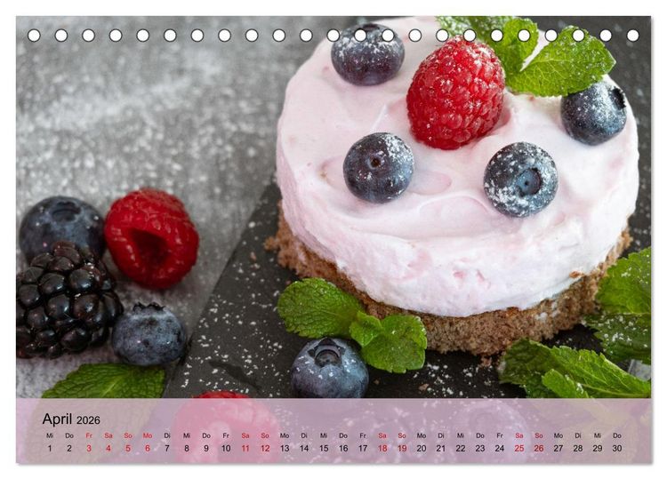 Produktbild: Jeden Monat lecker (Tischkalender 2026 DIN A5 quer), CALVENDO Monatskalender