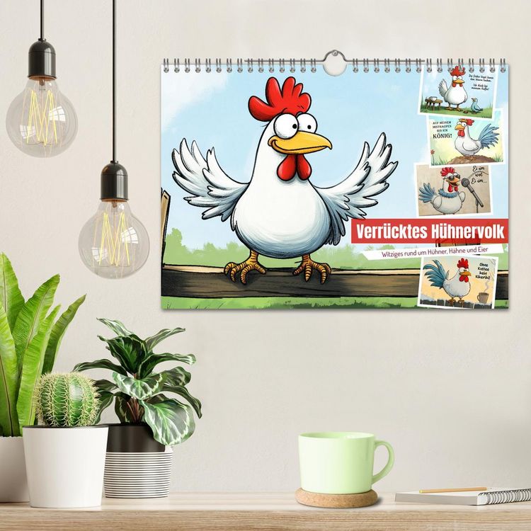 Produktbild: Verr&uuml;cktes H&uuml;hnervolk (Wandkalender 2026 DIN A4 quer), CALVENDO Monatskalender