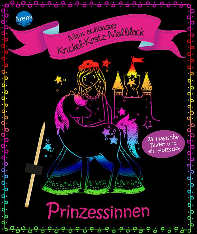 Produktbild: Mein sch&ouml;nster Krickel-Kratz-Malblock. Prinzessinnen