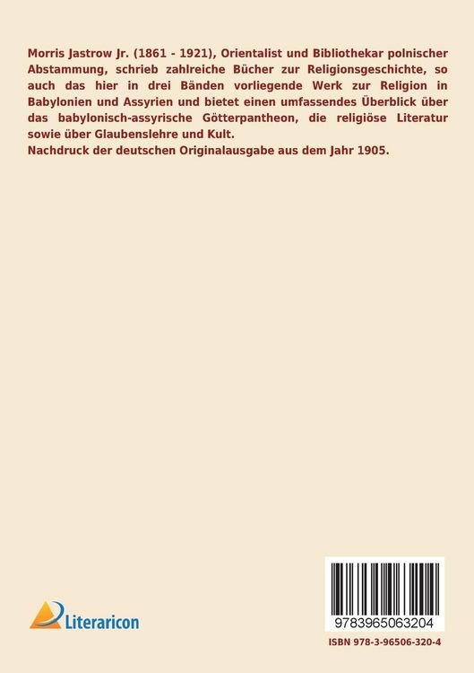 Produktbild: Die Religion Babyloniens und Assyriens