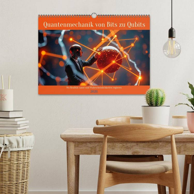 Produktbild: Quantenmechanik von Bits zu Qubits (Wandkalender 2026 DIN A3 quer), CALVENDO Monatskalender