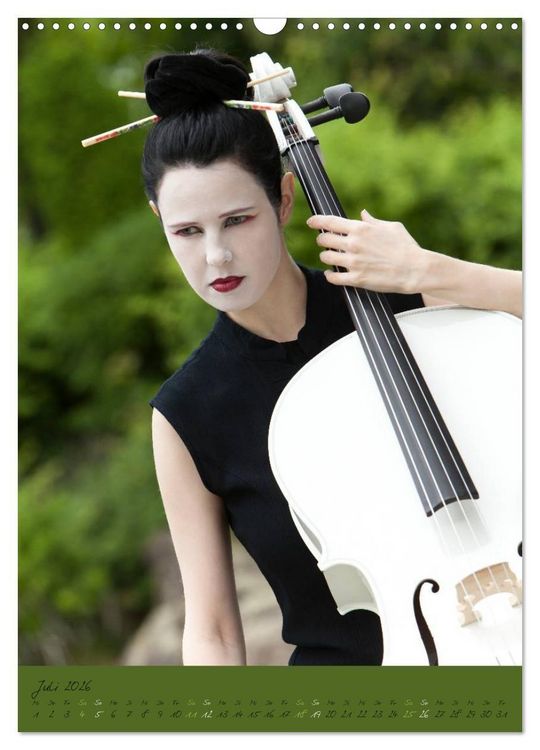 Produktbild: Wei&szlig;es Cello auf Reisen (Wandkalender 2026 DIN A3 hoch), CALVENDO Monatskalender