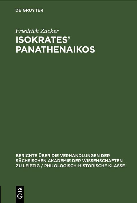 Produktbild: Isokrates' Panathenaikos