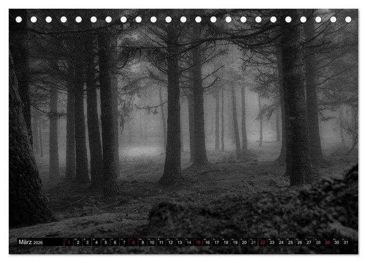 Produktbild: Stille Momente in Schwarz-Weiss (Tischkalender 2026 DIN A5 quer), CALVENDO Monatskalender