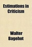 Produktbild: Estimations in Criticism