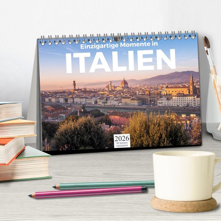 Produktbild: Einzigartige Momente in Italien. (Tischkalender 2026 DIN A5 quer), CALVENDO Monatskalender