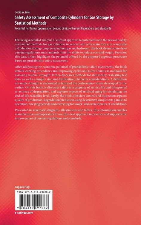 Produktbild: Safety Assessment of Composite Cylinders for Gas Storage by Statistical Methods